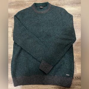 Size Large crewneck Wool Sweater Hugo Boss Green